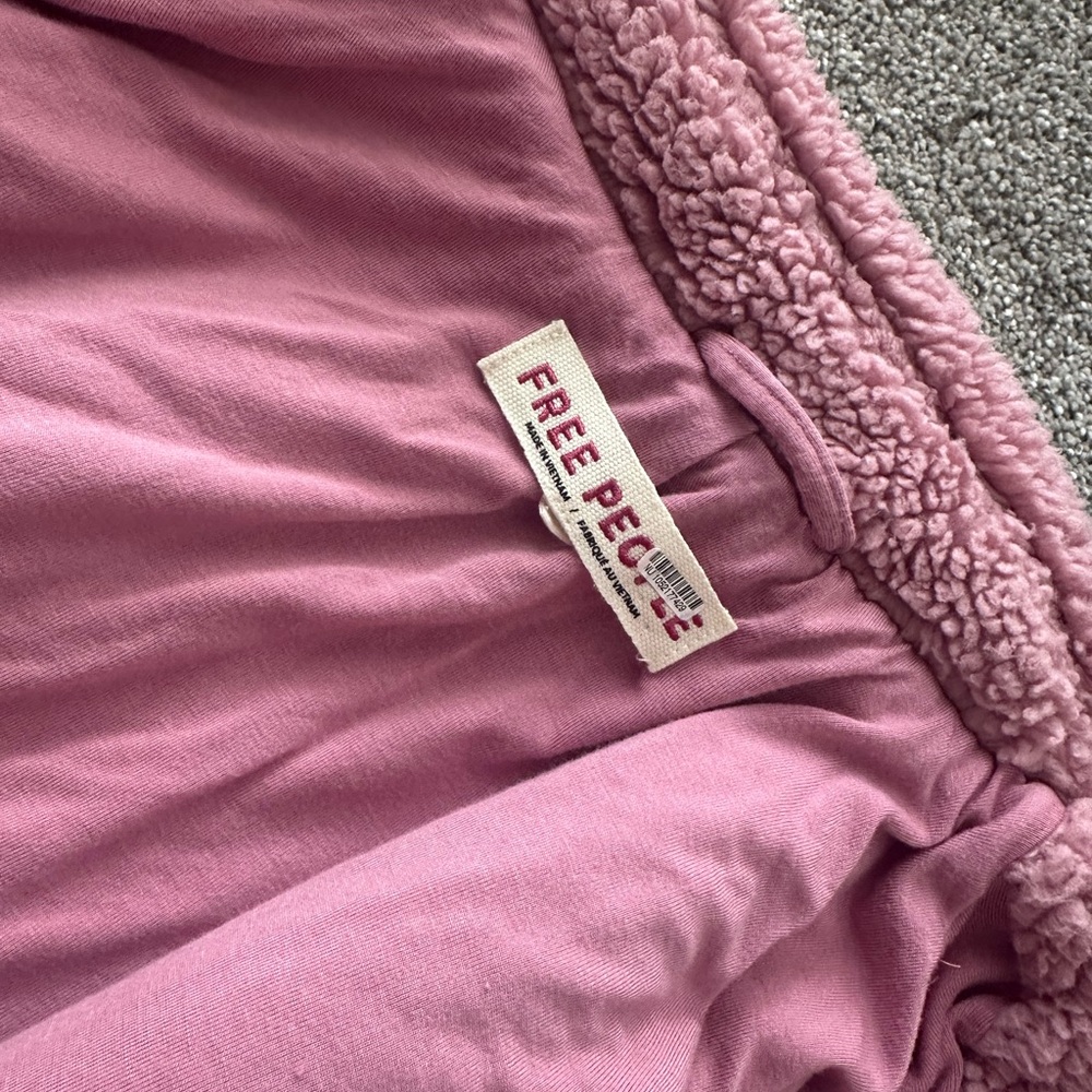 Free People Dusty Rose Fleece Jacket